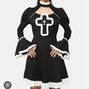 Gothic cross doll dress size small NWT